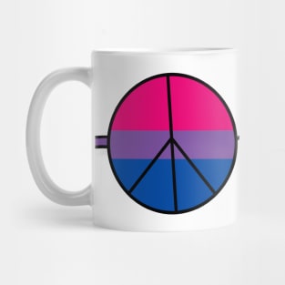 Bisexual pride flag peace sign sunglasses Mug